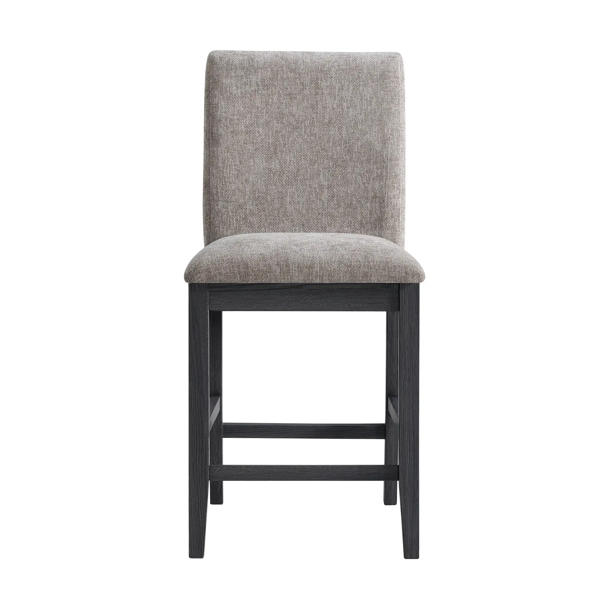 Gareth Dark Gray Round High Table & 4 Upholstered Barstools Gareth Dark Gray Round High Table & 4 Upholstered Barstools