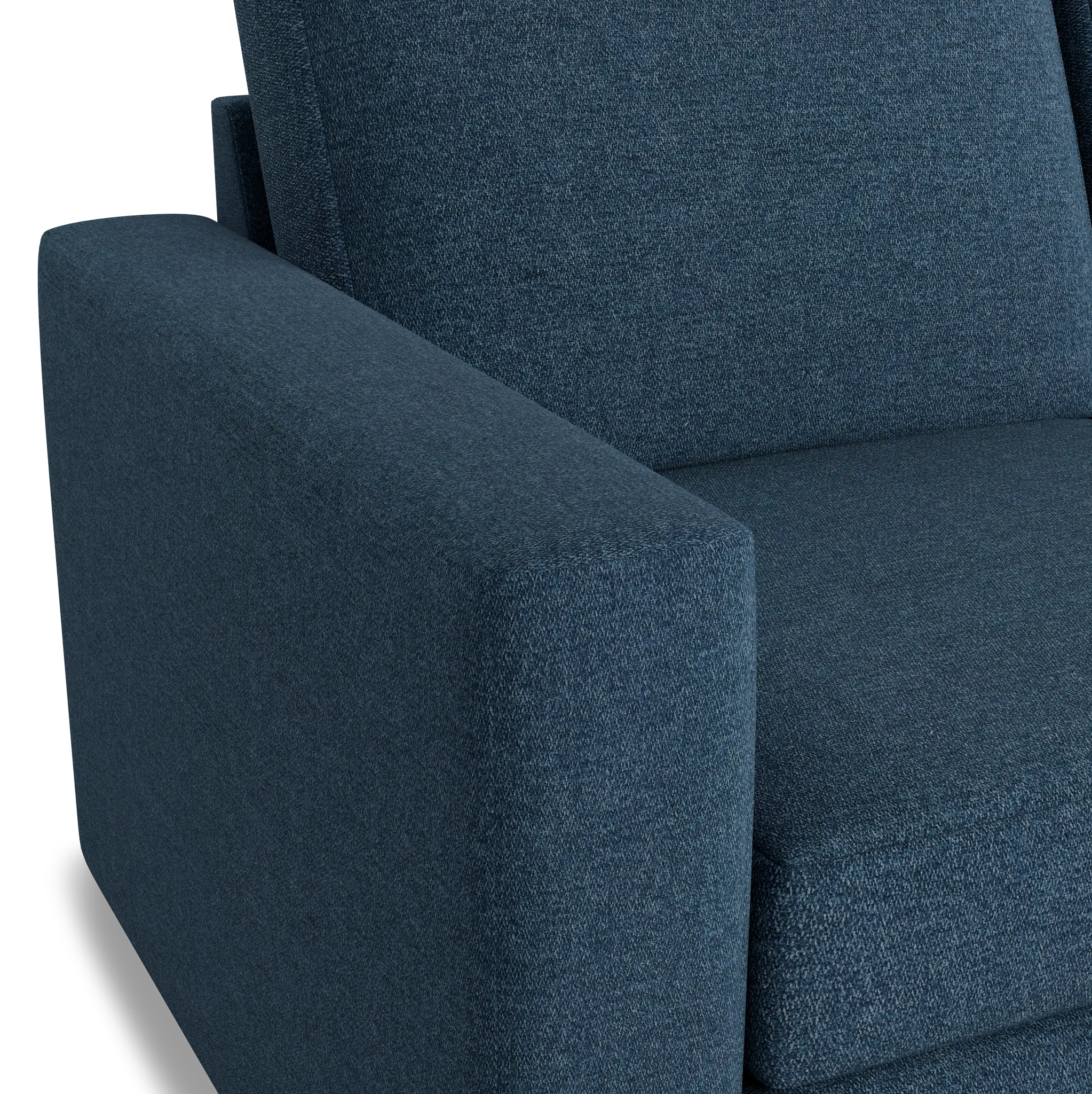 Citymod Blue Fabric Small Right Chaise Sectional Citymod Blue Fabric Small Right Chaise Sectional