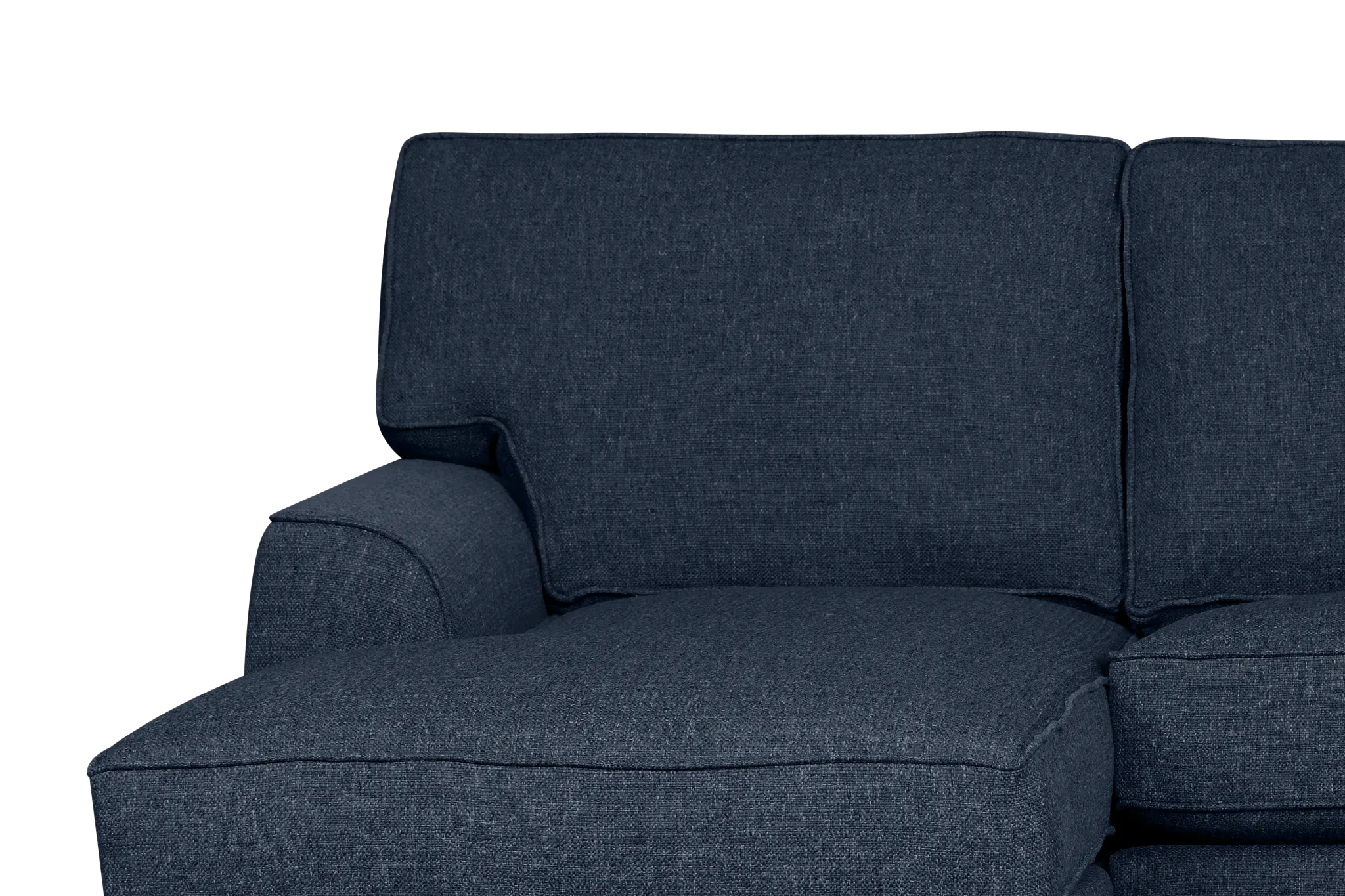 Sinclair Dark Blue Fabric Large Left Chaise Sectional