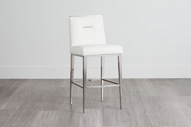 Alameda White 30" Upholstered Barstool