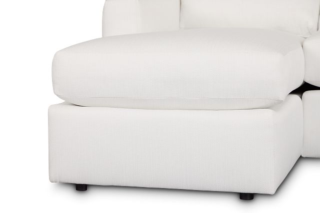 Rhodes White Fabric Left Chaise Sectional