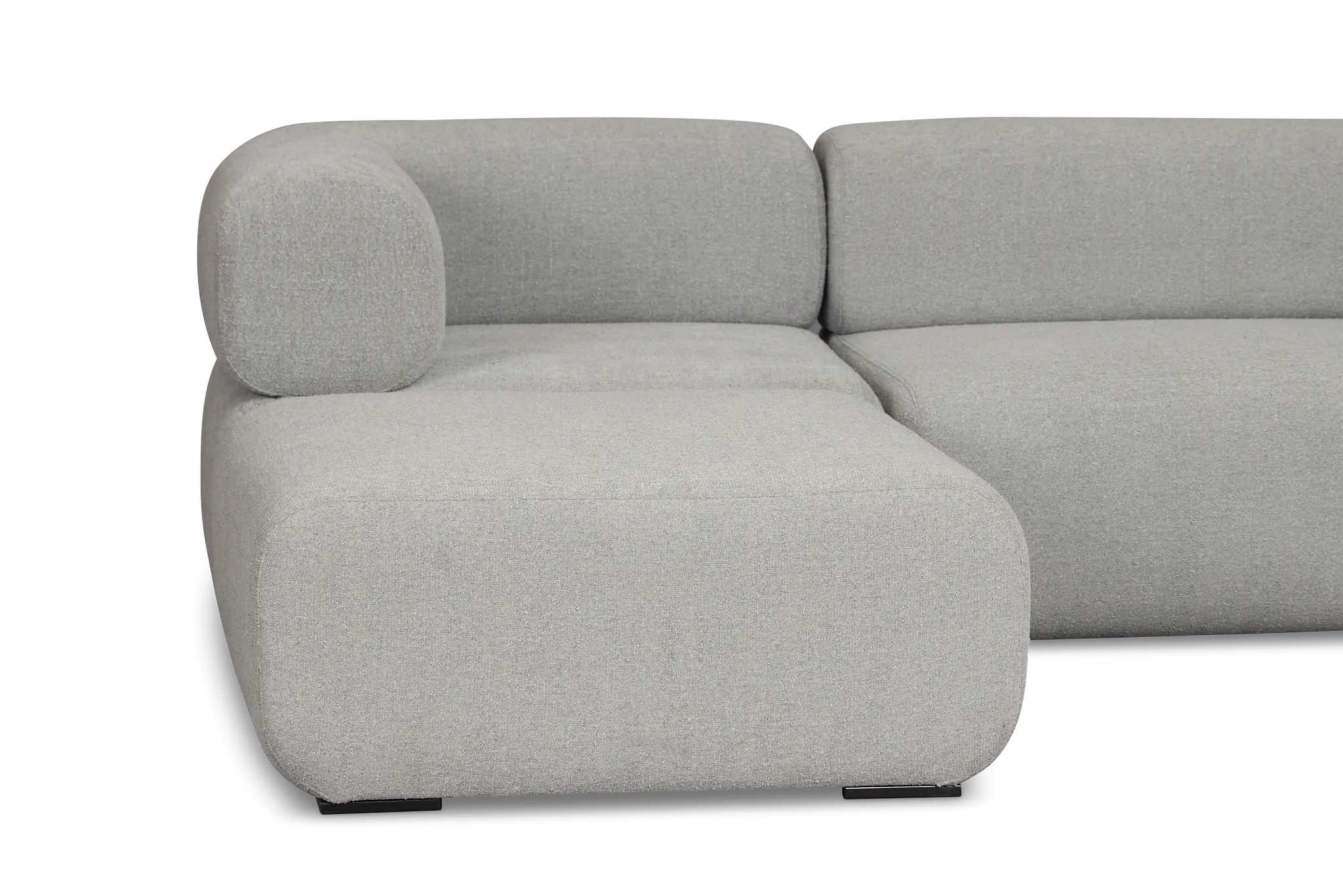 Celeste Light Gray Fabric 4-piece Chaise Sectional Celeste Light Gray Fabric 4-piece Chaise Sectional