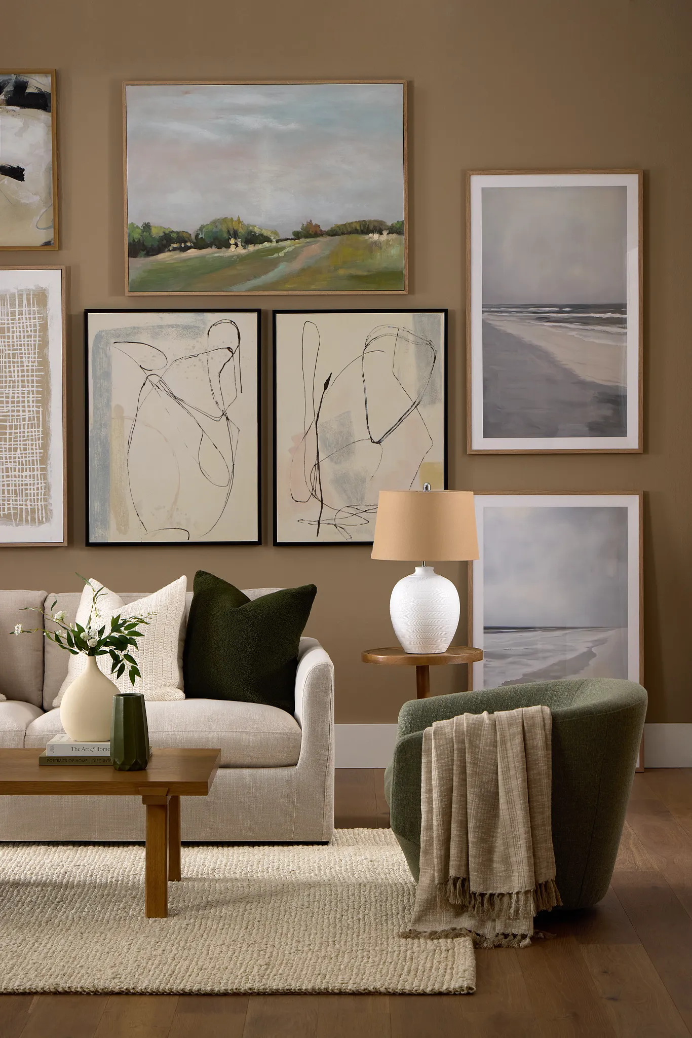 Baylor Green Fabric Swivel Chair