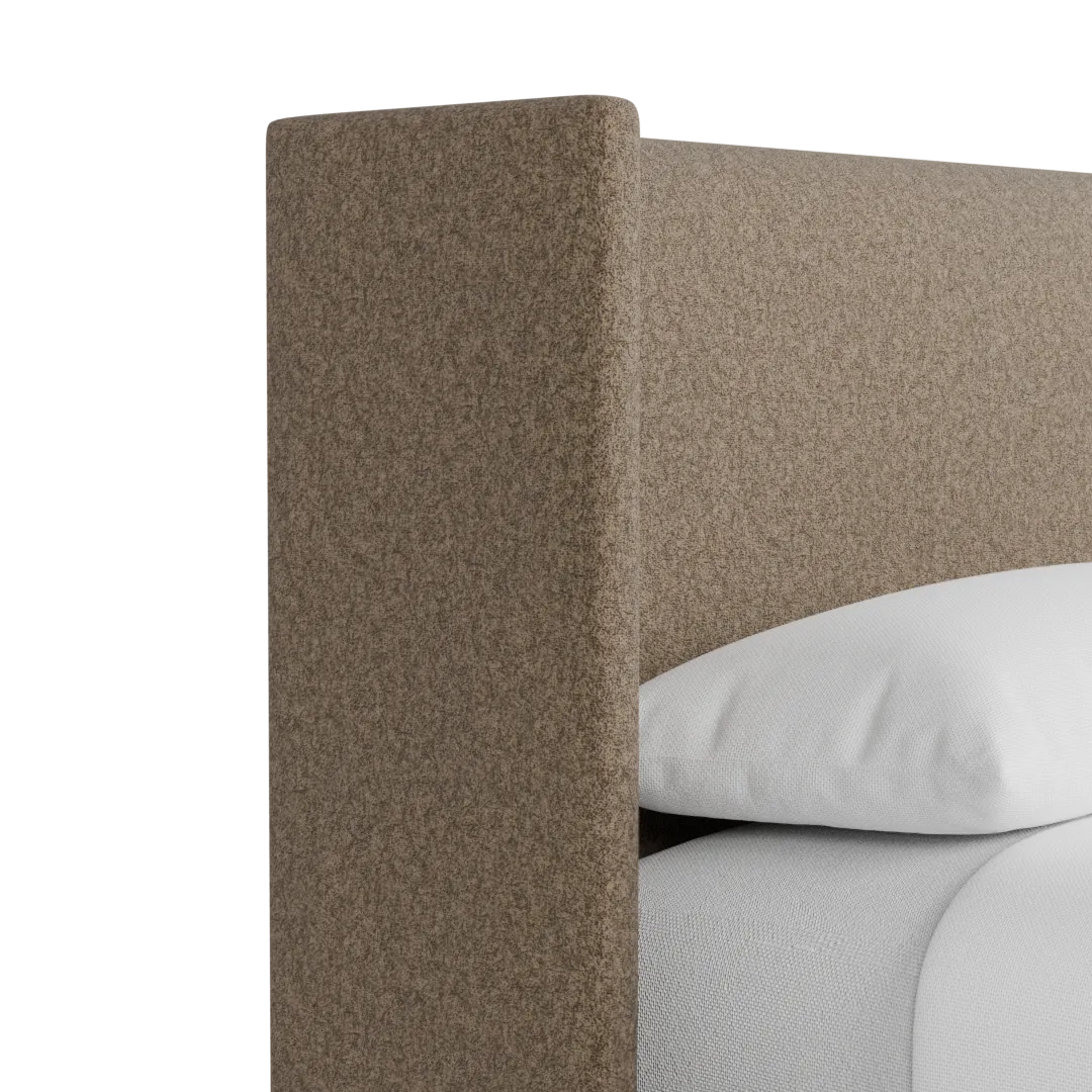 Captiva Merino Brown 48" Upholstered Shelter Bed