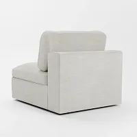 Destin Maguire Ivory Fabric Swivel Chair