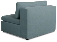 Destin Sutton Blue Fabric Armless Chair