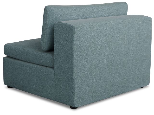 Destin Sutton Blue Fabric Armless Chair