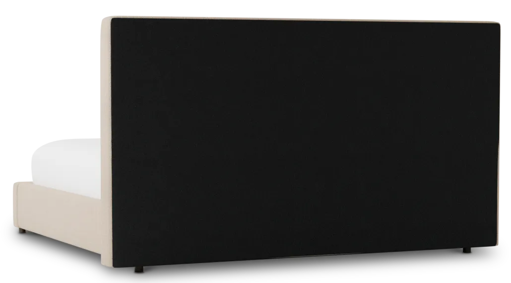 Grayton Linen Beige 54" Upholstered Platform Bed