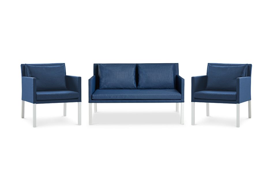 Lisbon Navy Outdoor Living Room Set