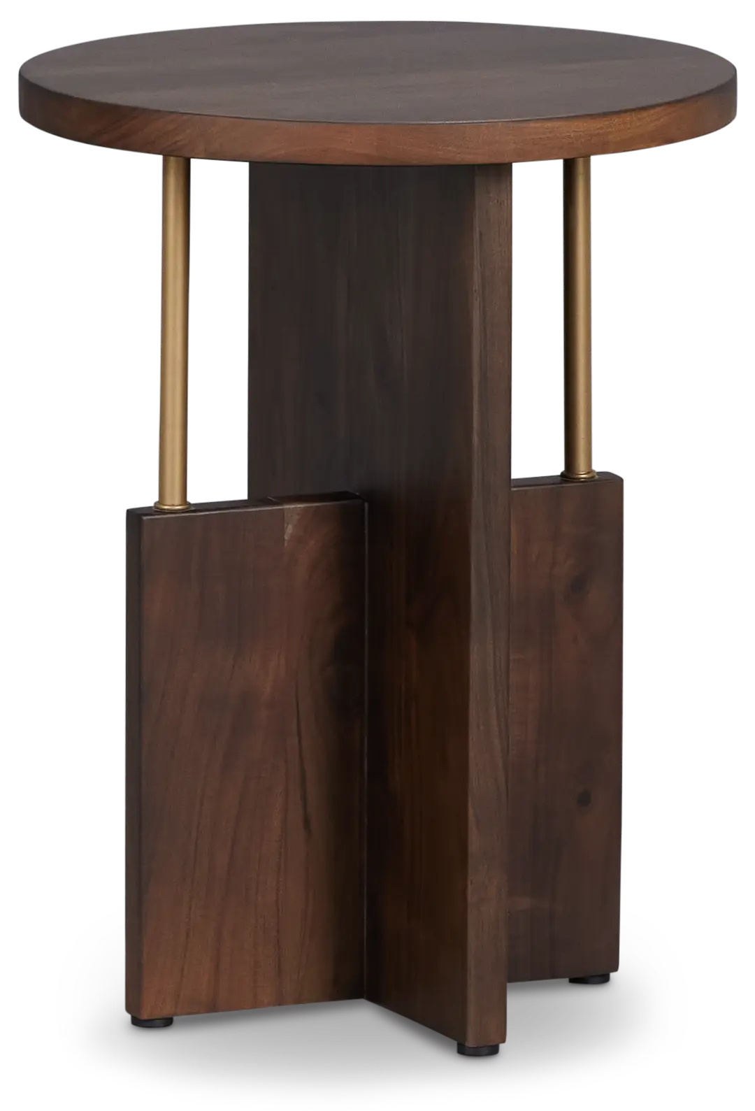 Callen Dark Tone Wood Round Chairside Table Callen Dark Tone Wood Round Chairside Table