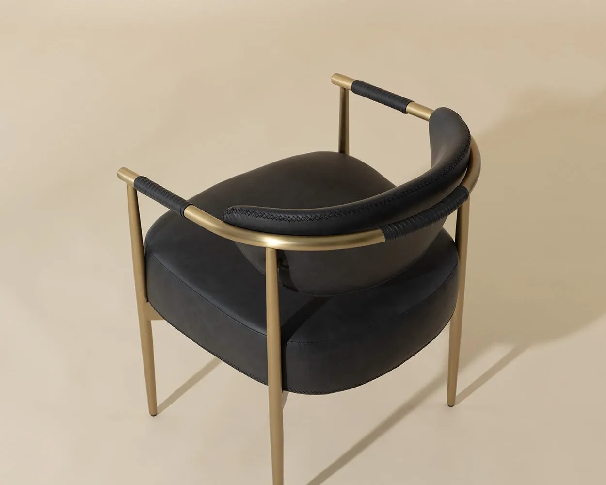Karli Black Upholstered Arm Chair