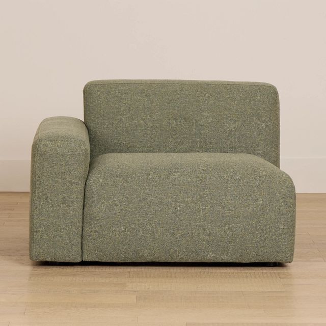 Baylor Green Fabric Left Chair