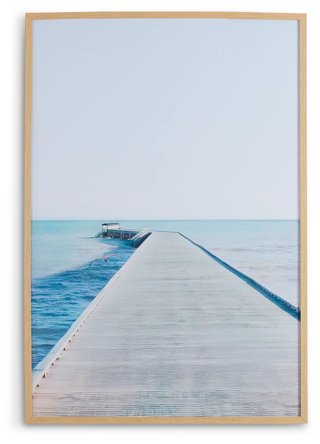 Distance Light Blue Framed Wall Art Distance Light Blue Framed Wall Art