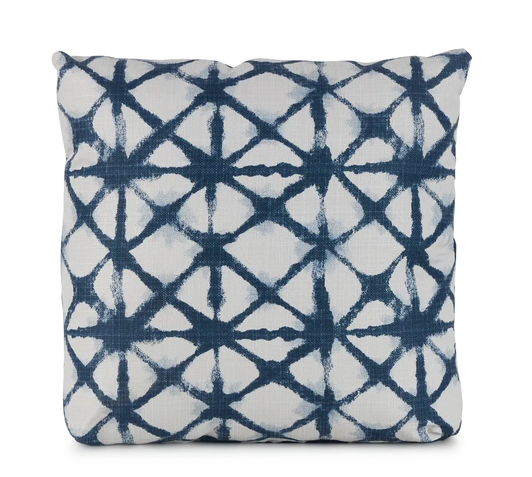 Shibori Dark Blue 18" Indoor/outdoor Square Accent Pillow Shibori Dark Blue 18" Indoor/outdoor Square Accent Pillow