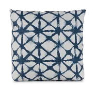 Shibori Dark Blue 18" Indoor/outdoor Square Accent Pillow