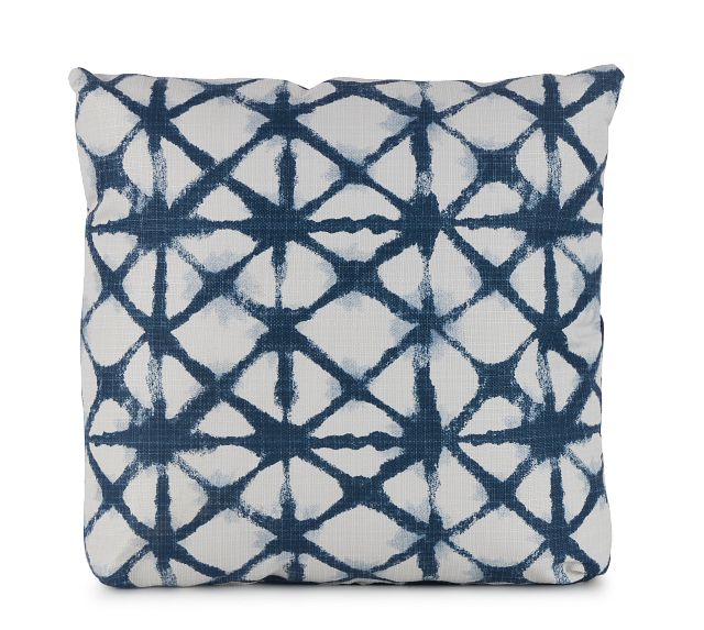 Shibori Dark Blue 18" Indoor/outdoor Square Accent Pillow (0)