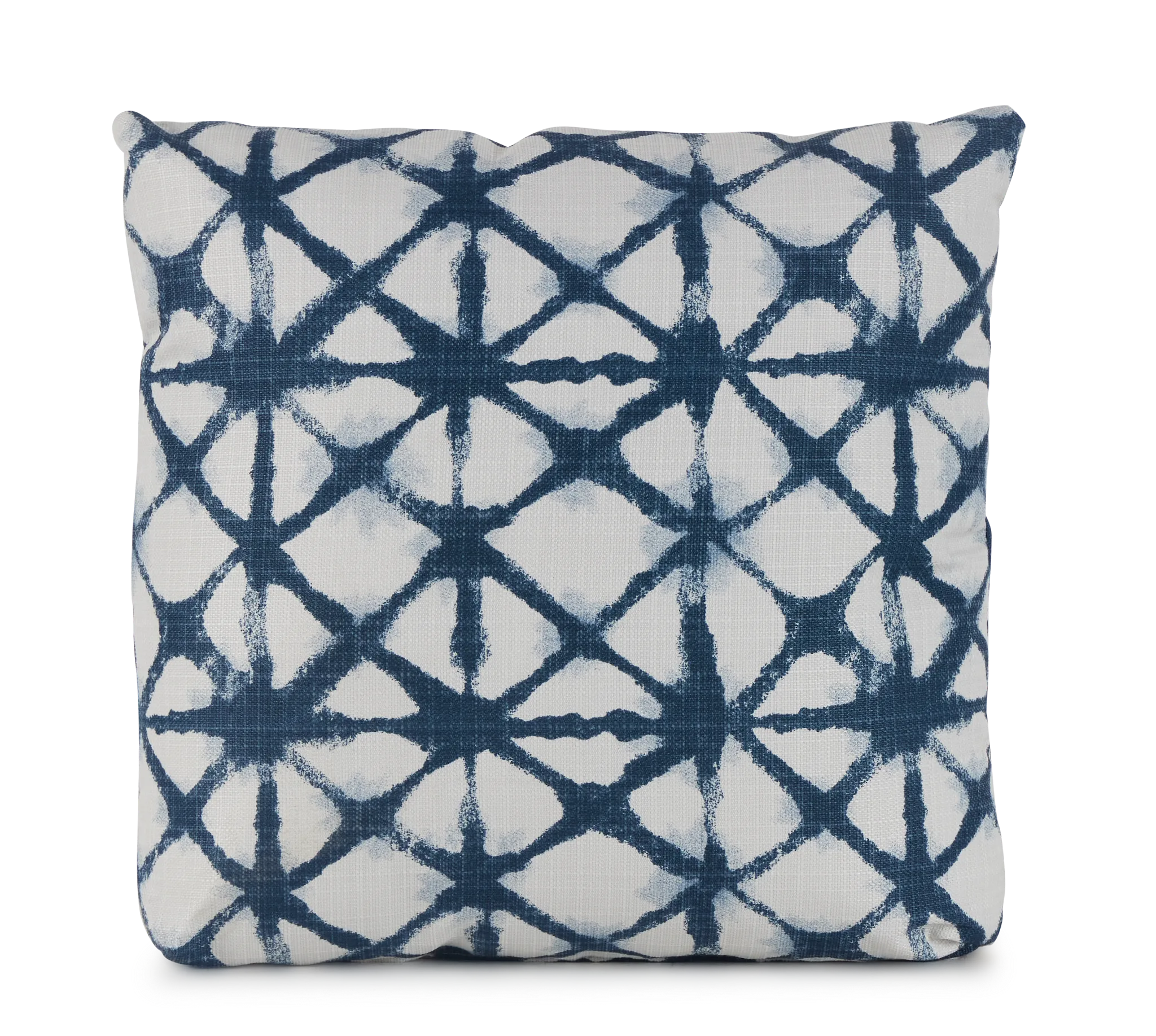 Shibori Dark Blue 18" Indoor/outdoor Square Accent Pillow