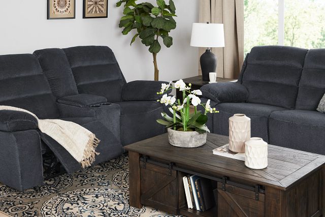 Orion Dark Gray Fabric Power Reclining Sofa