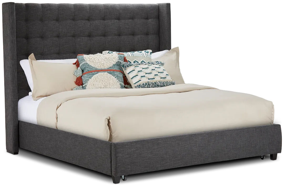 Chatham Dark Gray High Platform Storage Bed