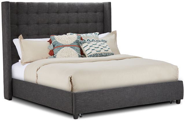 Chatham Dark Gray High Platform Storage Bed