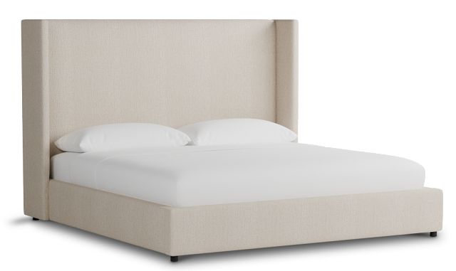 Captiva Revenue Beige 60" Upholstered Shelter Bed