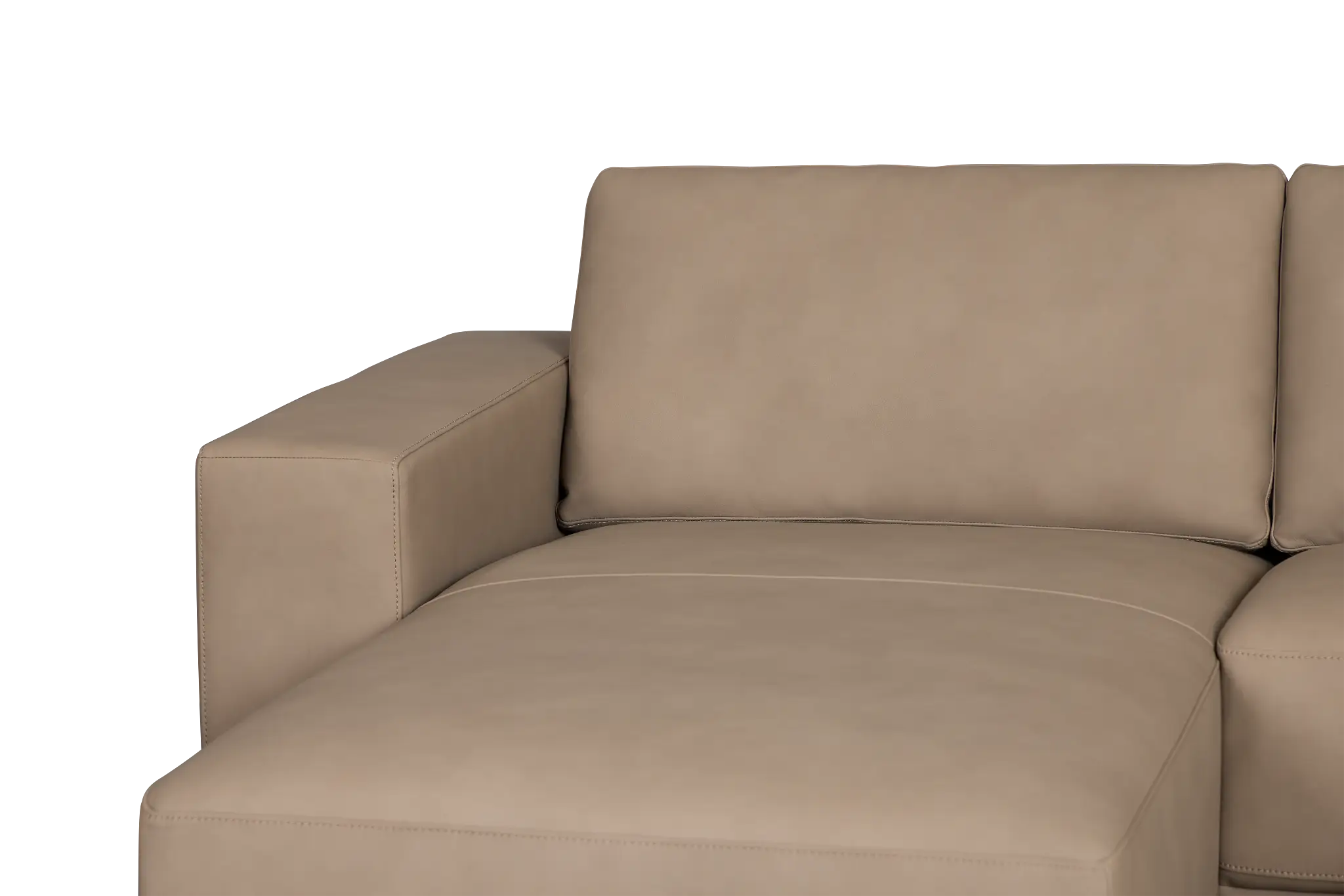 Kellan Taupe Leather Small Left Chaise Sectional Kellan Taupe Leather Small Left Chaise Sectional