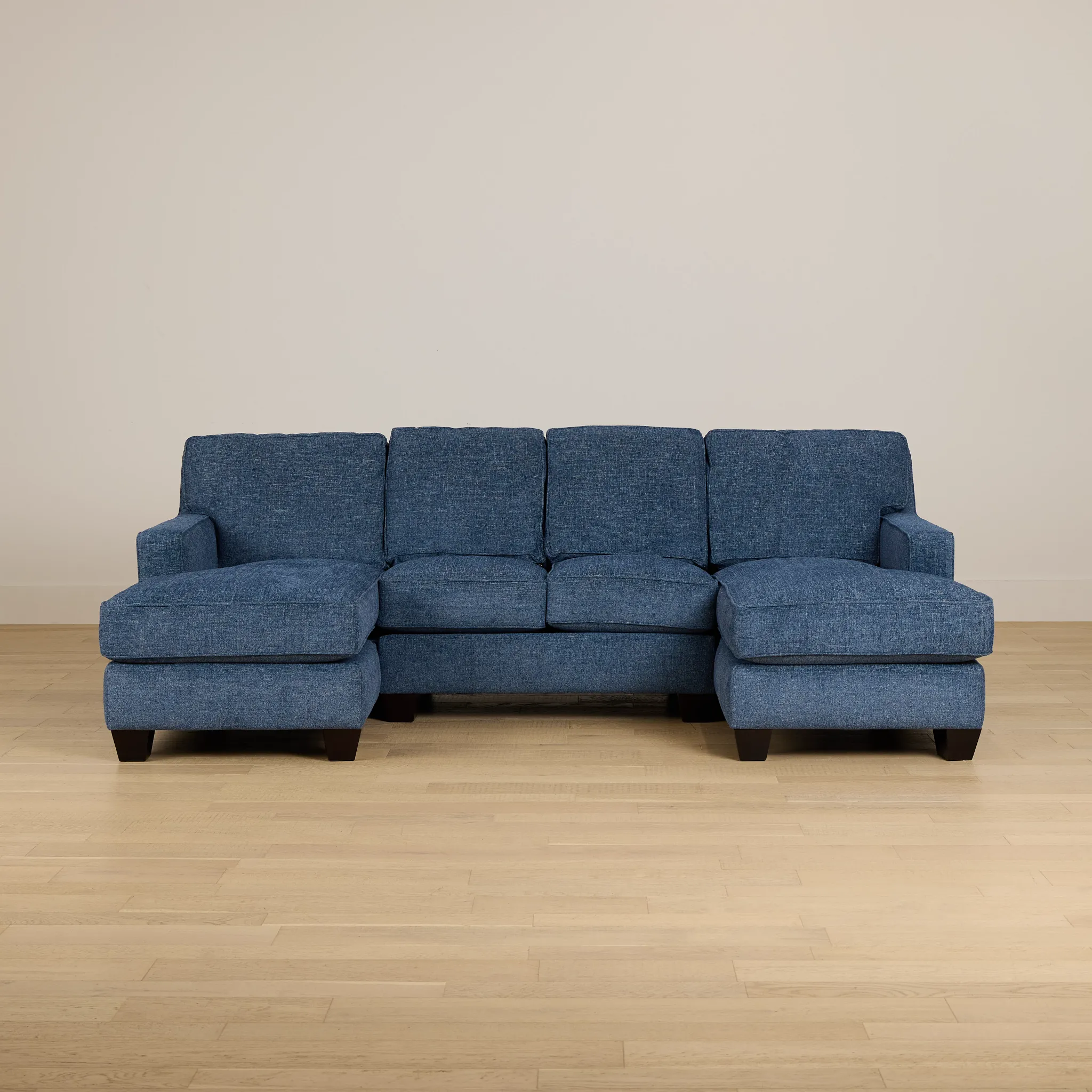 Andie Blue Fabric U-shaped Sectional