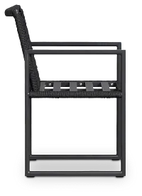 Sunrise Dark Gray Aluminum Arm Chair Frame