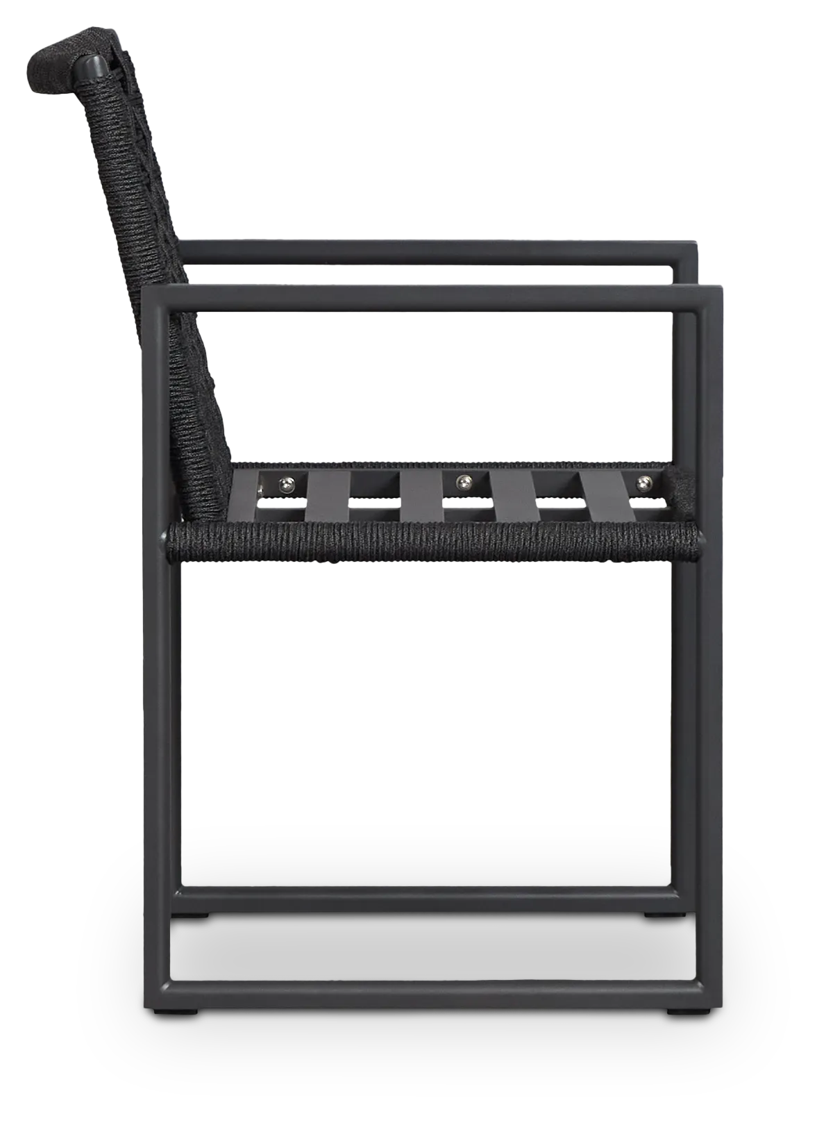 Sunrise Dark Gray Aluminum Arm Chair Frame