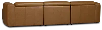 Jace Medium Brown Lthr/vinyl Right Chaise Power Reclining Sectional