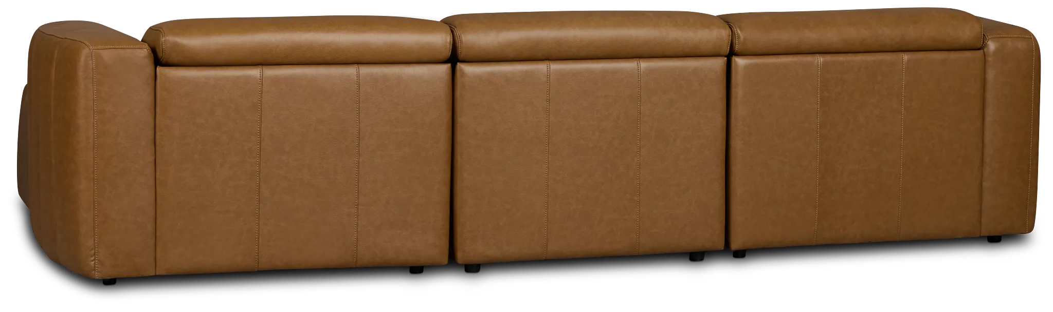Jace Medium Brown Lthr/vinyl Right Chaise Power Reclining Sectional