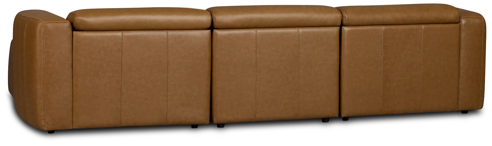 Jace Medium Brown Lthr/vinyl Right Chaise Power Reclining Sectional Jace Medium Brown Lthr/vinyl Right Chaise Power Reclining Sectional