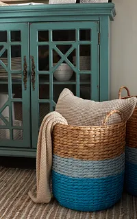 Bailey Set Of 3 Blue Basket