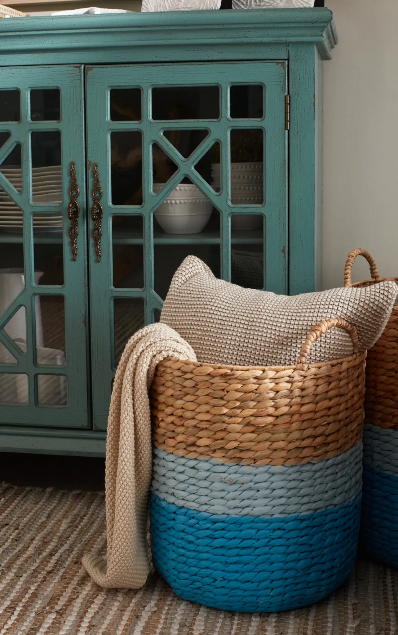 Bailey Set Of 3 Blue Basket Bailey Set Of 3 Blue Basket