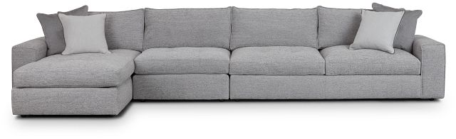 Nest Gray Fabric Small Left Chaise Sectional (3)