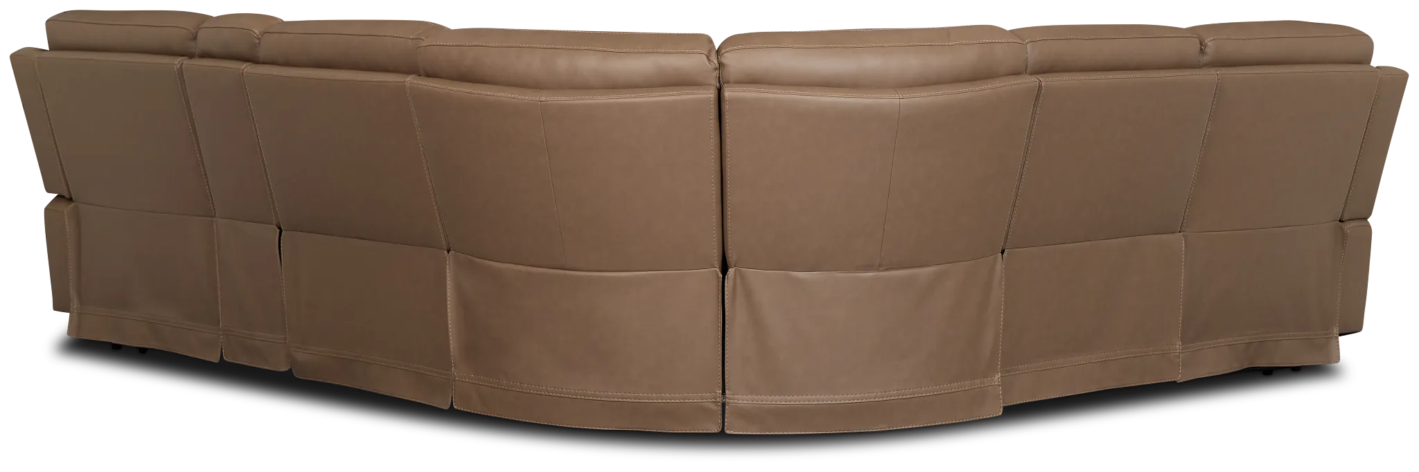 Flexsteel Belmont Dark Brown Lthr/vinyl Medium Dual Power 2-arm Reclining Sectional