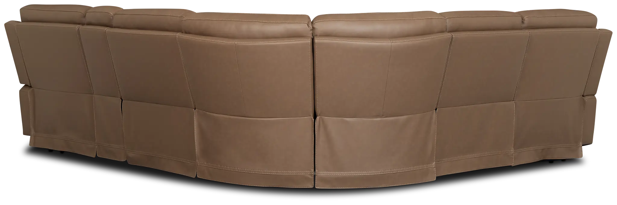 Flexsteel Belmont Dark Brown Lthr/vinyl Medium Dual Power 2-arm Reclining Sectional Flexsteel Belmont Dark Brown Lthr/vinyl Medium Dual Power 2-arm Reclining Sectional