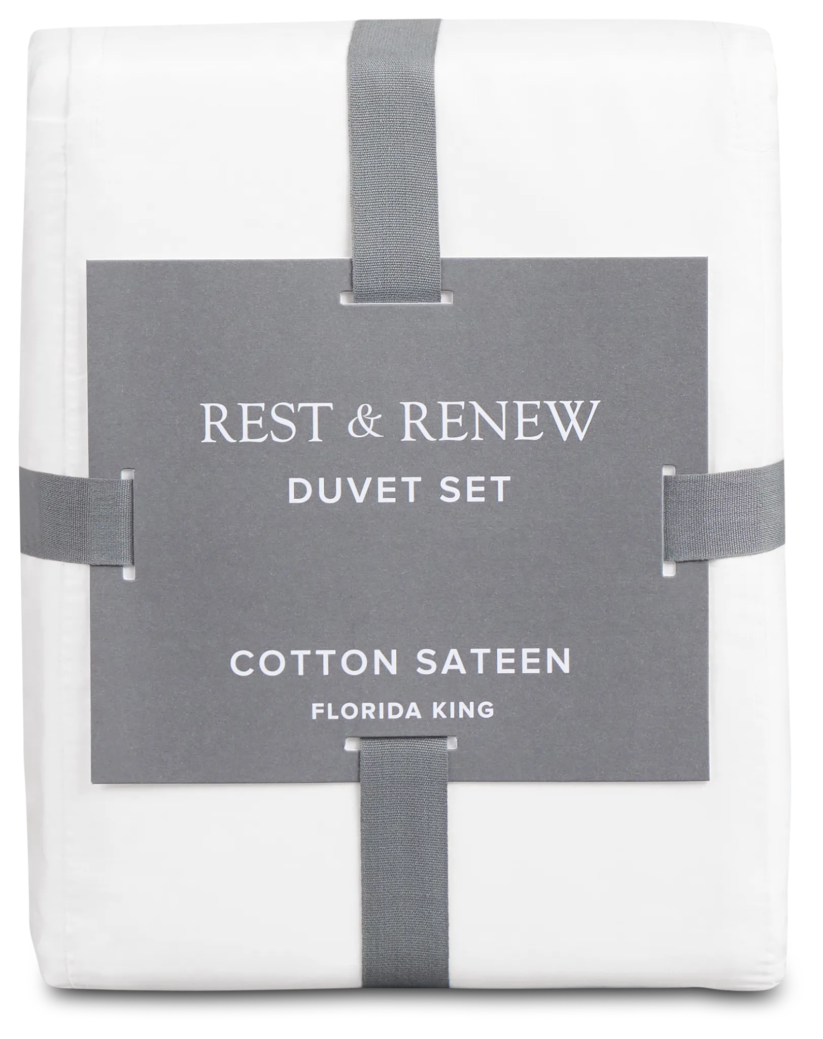 Rest & Renew Cotton Sateen White 300 Thread Duvet Set