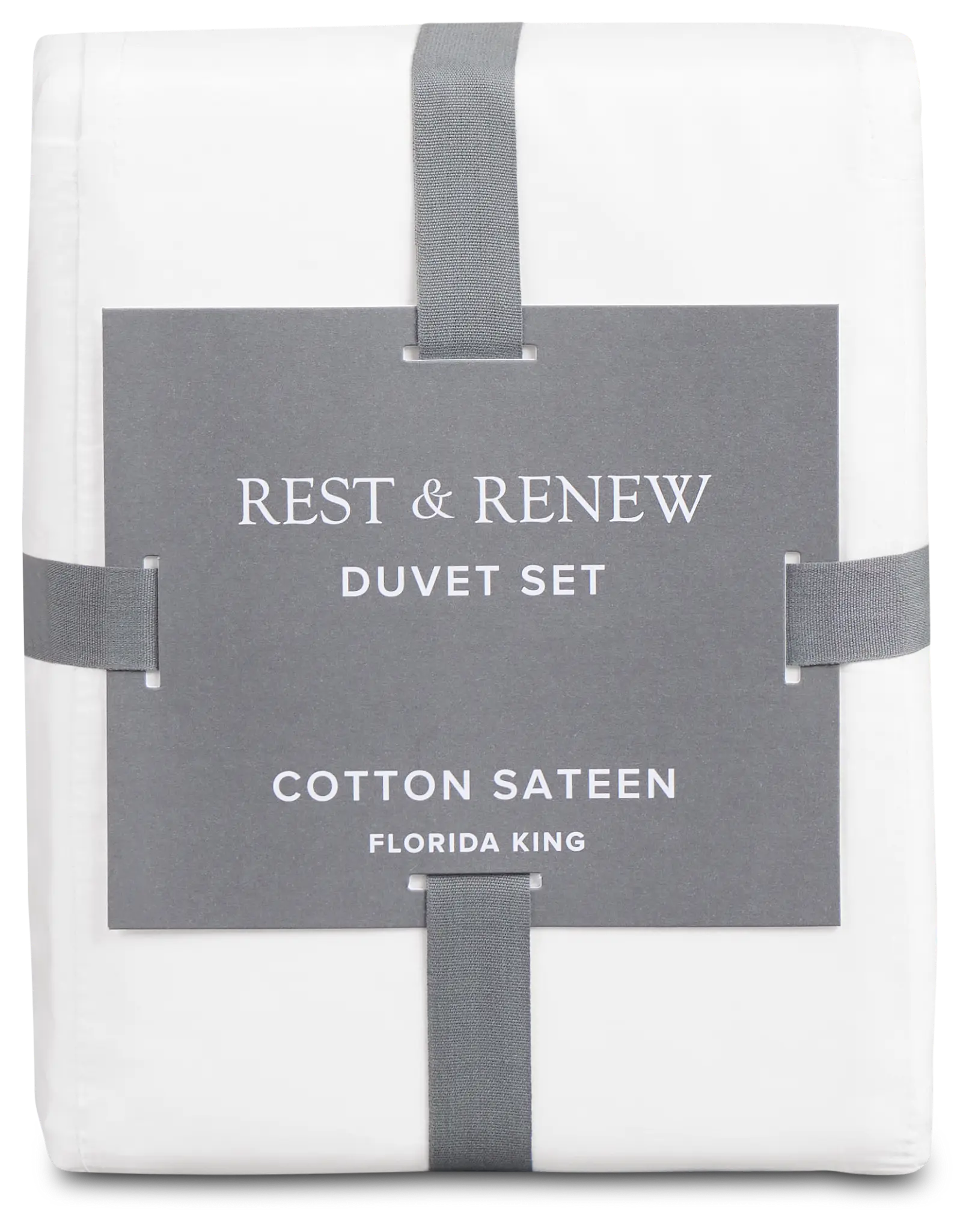 Rest & Renew Cotton Sateen White 300 Thread Duvet Set Rest & Renew Cotton Sateen White 300 Thread Duvet Set