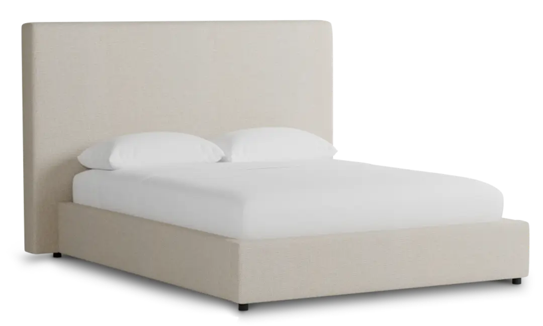 Grayton Suave Beige 54" Upholstered Platform Bed Grayton Suave Beige 54" Upholstered Platform Bed