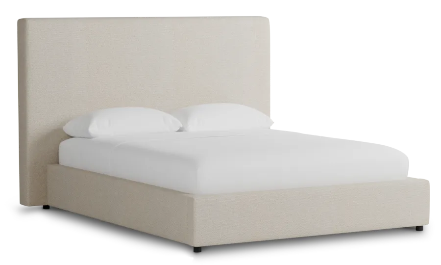 Grayton Suave Beige 54" Upholstered Platform Bed