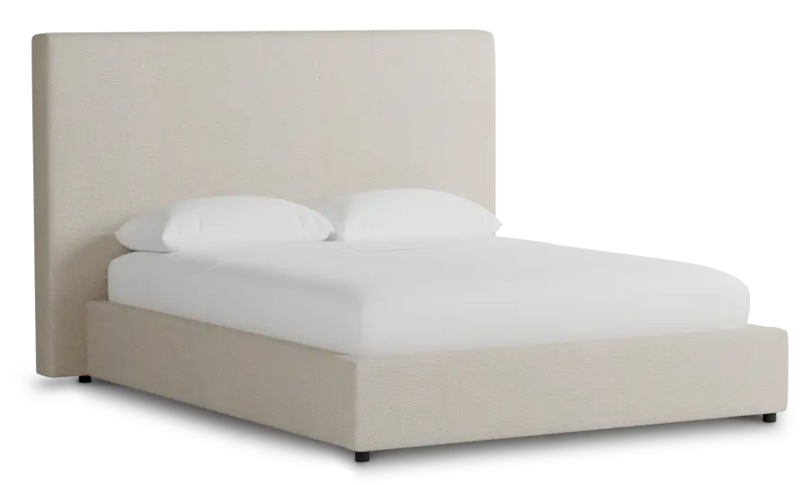 Grayton Suave Beige 54" Upholstered Platform Bed Grayton Suave Beige 54" Upholstered Platform Bed