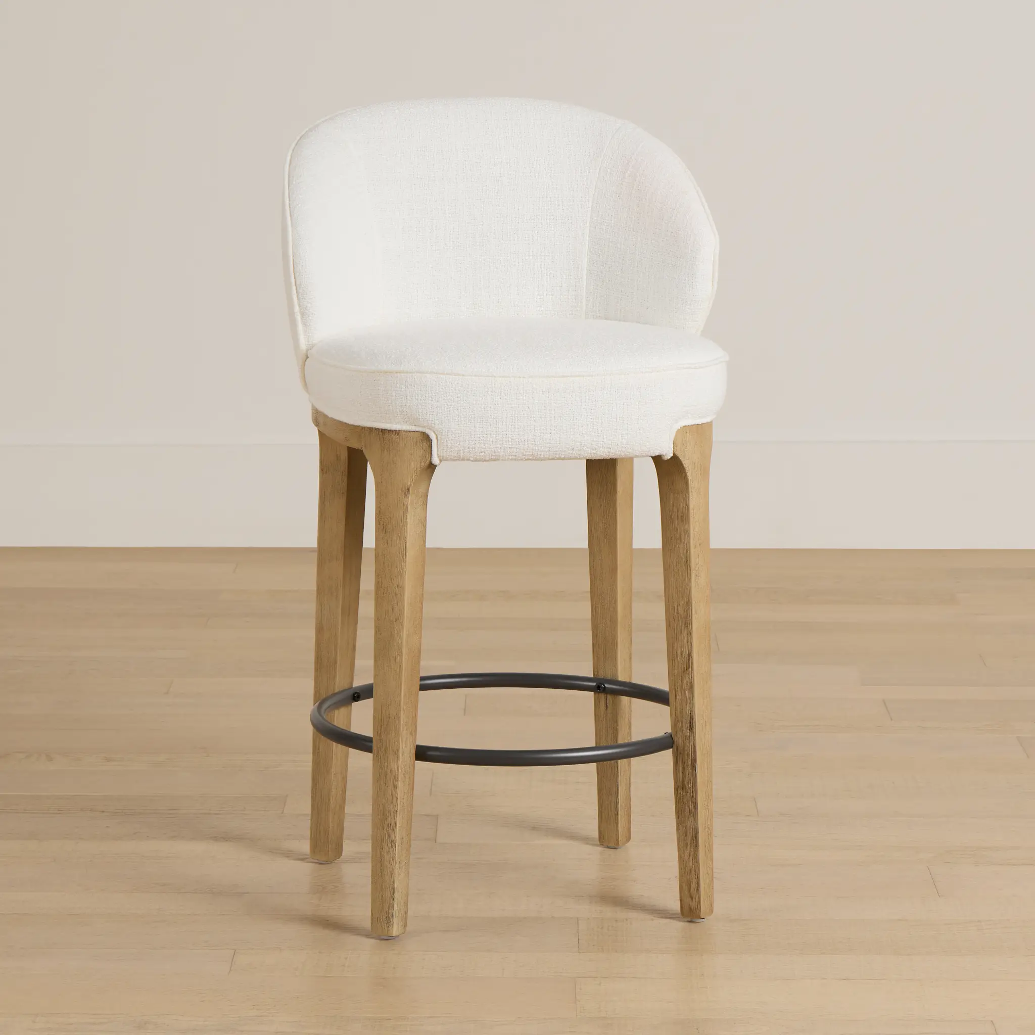 Libby Whitefabric 24" Upholstered Barstool Libby Whitefabric 24" Upholstered Barstool