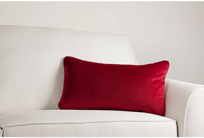 Reign Red Lumbar Accent Pillow