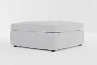 Destin Delray Light Gray Fabric Cocktail Ottoman