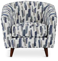 Staccato Navy Fabric Accent Chair