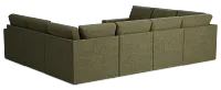 Citymod Green Fabric 8-piece Modular Sectional