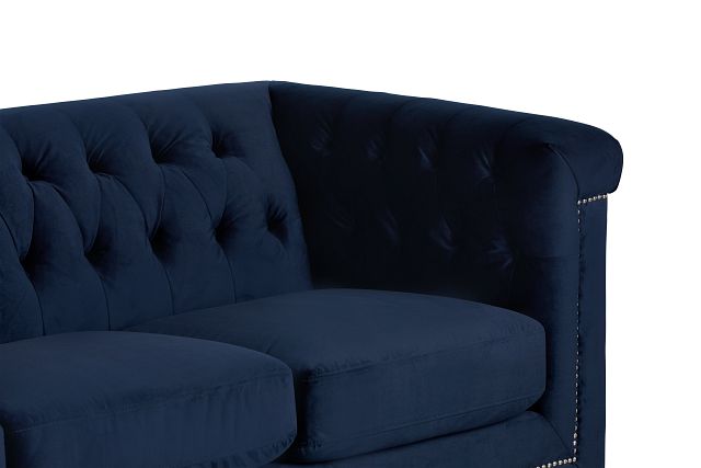 Blair Dark Blue Micro Sofa (1)