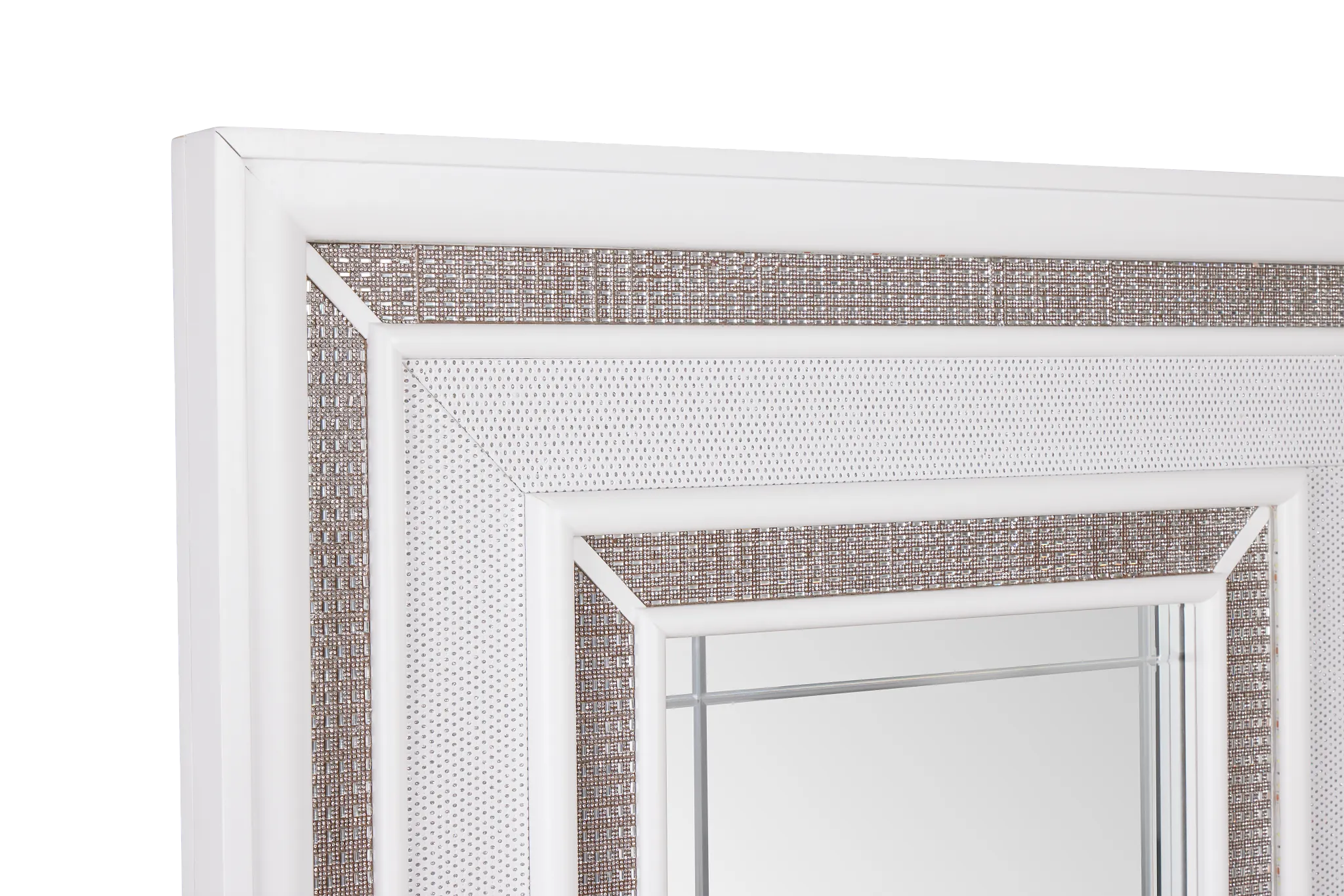 Milan White Panel Bed