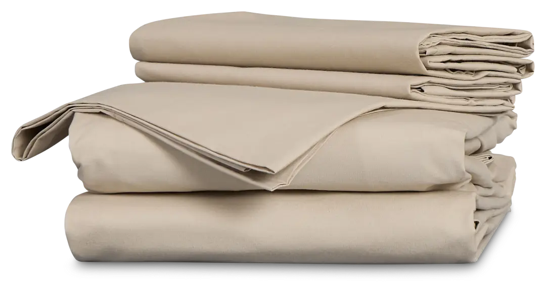 Rest & Renew Percale Cotton Beige 200 Thread Sheet Set Rest & Renew Percale Cotton Beige 200 Thread Sheet Set